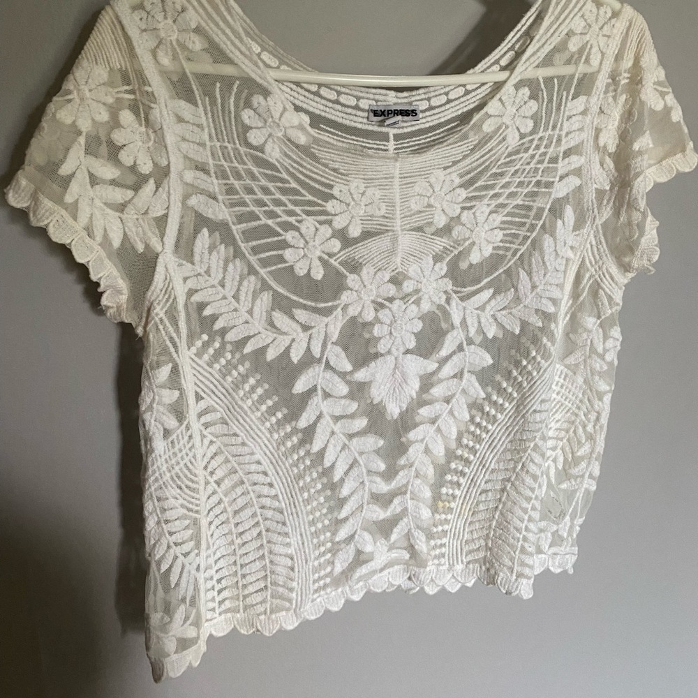 Express sheer lace cover up